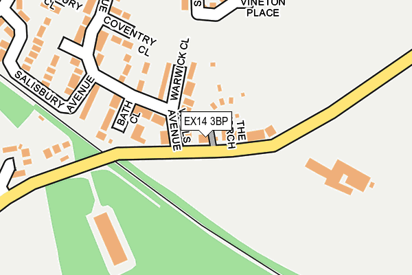 EX14 3BP map - OS OpenMap – Local (Ordnance Survey)