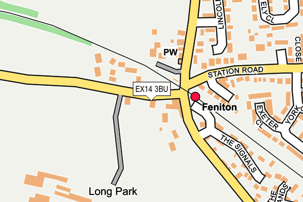 EX14 3BU map - OS OpenMap – Local (Ordnance Survey)