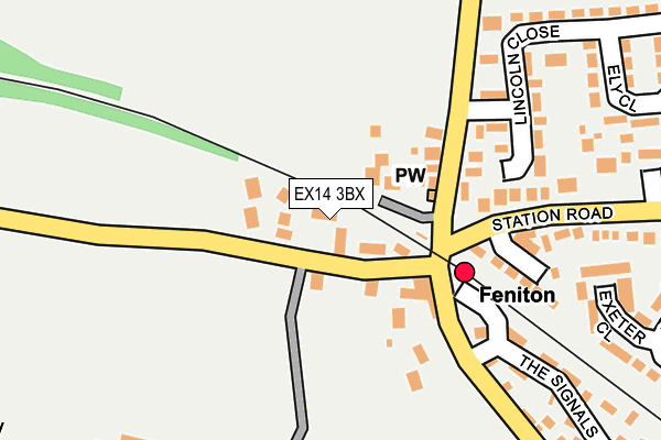 EX14 3BX map - OS OpenMap – Local (Ordnance Survey)