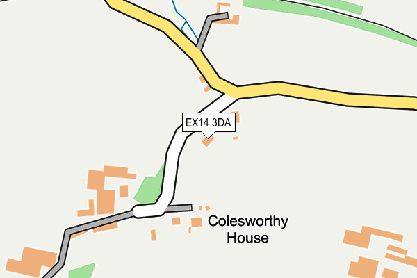 EX14 3DA map - OS OpenMap – Local (Ordnance Survey)