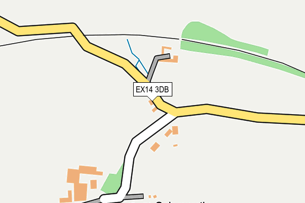 EX14 3DB map - OS OpenMap – Local (Ordnance Survey)
