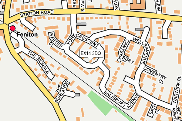 EX14 3DQ map - OS OpenMap – Local (Ordnance Survey)