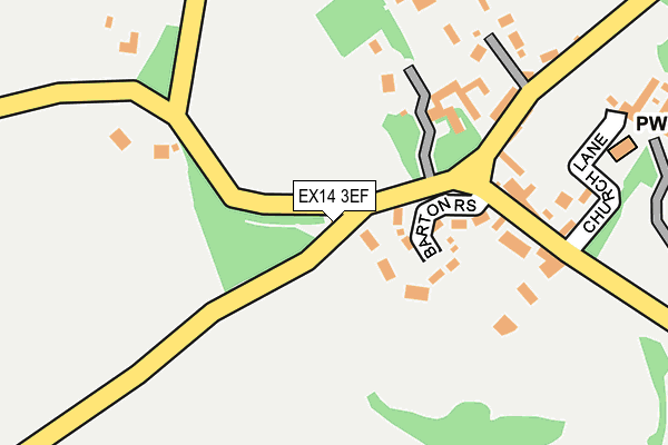 EX14 3EF map - OS OpenMap – Local (Ordnance Survey)