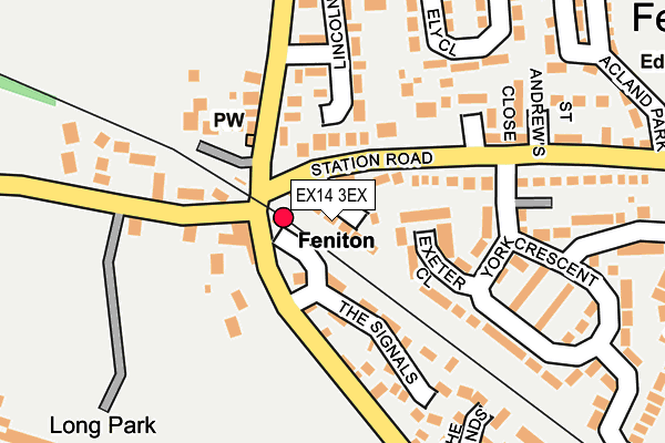 EX14 3EX map - OS OpenMap – Local (Ordnance Survey)