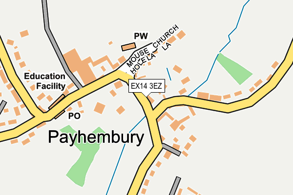 EX14 3EZ map - OS OpenMap – Local (Ordnance Survey)