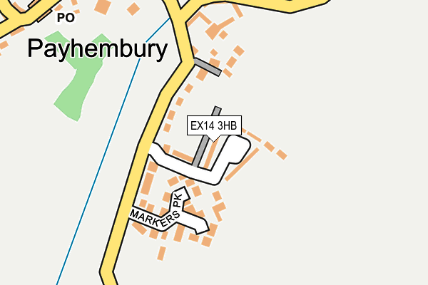 EX14 3HB map - OS OpenMap – Local (Ordnance Survey)