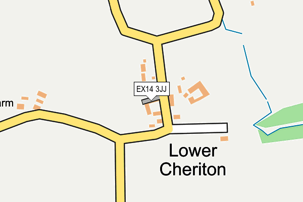 EX14 3JJ map - OS OpenMap – Local (Ordnance Survey)