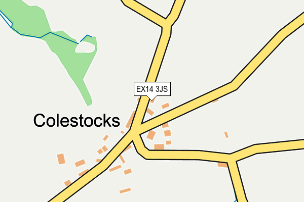 EX14 3JS map - OS OpenMap – Local (Ordnance Survey)
