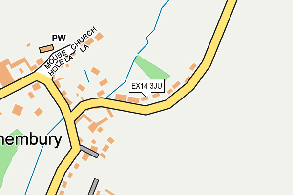 EX14 3JU map - OS OpenMap – Local (Ordnance Survey)