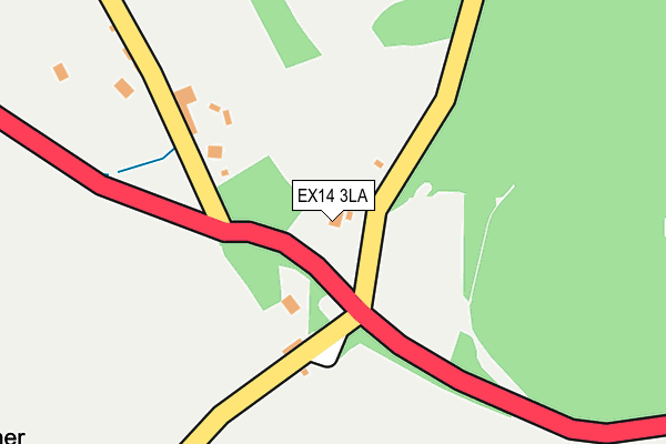 EX14 3LA map - OS OpenMap – Local (Ordnance Survey)