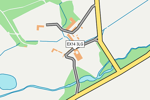 EX14 3LG map - OS OpenMap – Local (Ordnance Survey)