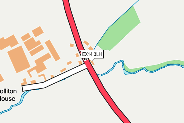 EX14 3LH map - OS OpenMap – Local (Ordnance Survey)