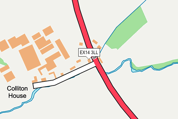 EX14 3LL map - OS OpenMap – Local (Ordnance Survey)