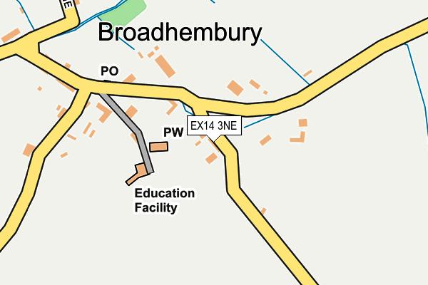 EX14 3NE map - OS OpenMap – Local (Ordnance Survey)