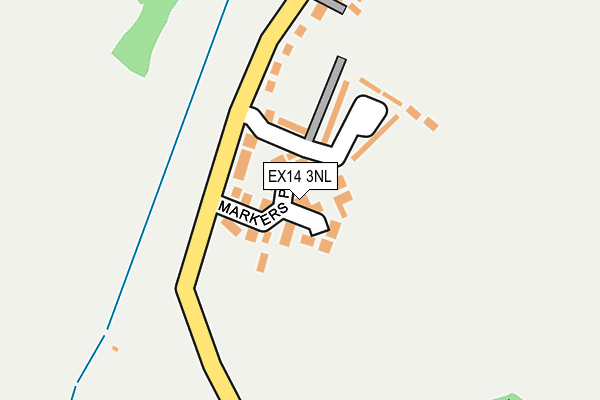 EX14 3NL map - OS OpenMap – Local (Ordnance Survey)