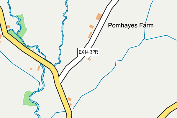 EX14 3PR map - OS OpenMap – Local (Ordnance Survey)