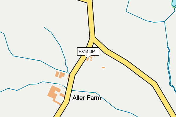 EX14 3PT map - OS OpenMap – Local (Ordnance Survey)