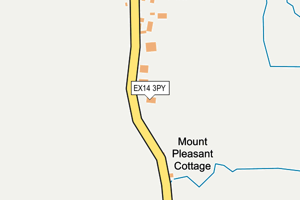 EX14 3PY map - OS OpenMap – Local (Ordnance Survey)