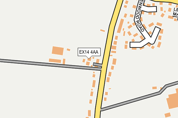 EX14 4AA map - OS OpenMap – Local (Ordnance Survey)