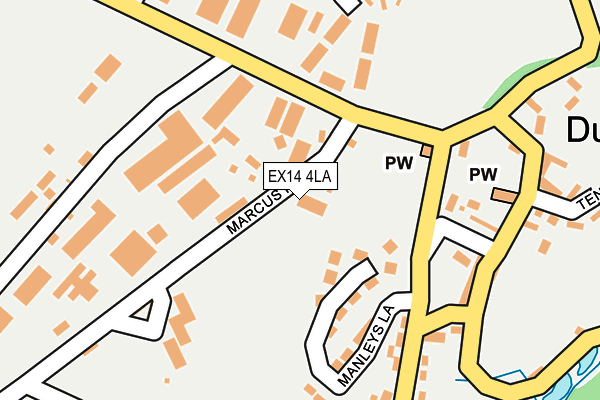 EX14 4LA map - OS OpenMap – Local (Ordnance Survey)