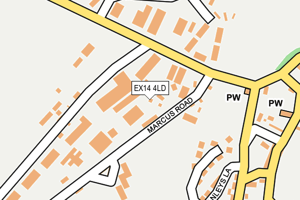 EX14 4LD map - OS OpenMap – Local (Ordnance Survey)