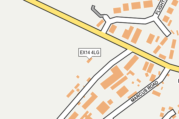 EX14 4LG map - OS OpenMap – Local (Ordnance Survey)