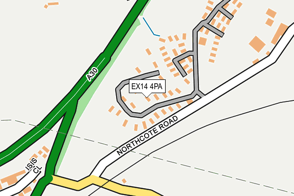 EX14 4PA map - OS OpenMap – Local (Ordnance Survey)