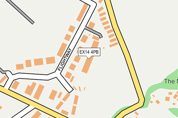 EX14 4PB map - OS OpenMap – Local (Ordnance Survey)