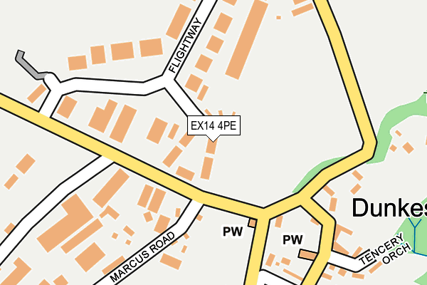 EX14 4PE map - OS OpenMap – Local (Ordnance Survey)