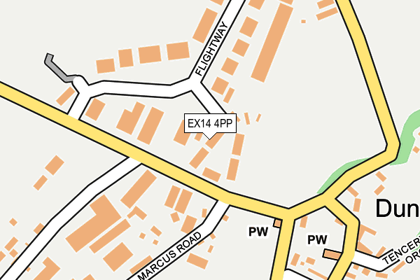 EX14 4PP map - OS OpenMap – Local (Ordnance Survey)