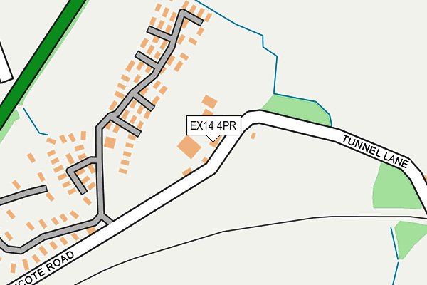 EX14 4PR map - OS OpenMap – Local (Ordnance Survey)