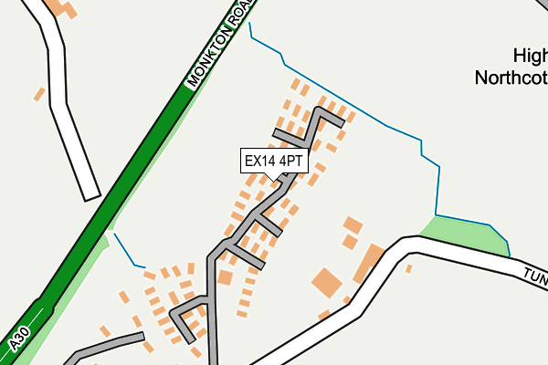 EX14 4PT map - OS OpenMap – Local (Ordnance Survey)