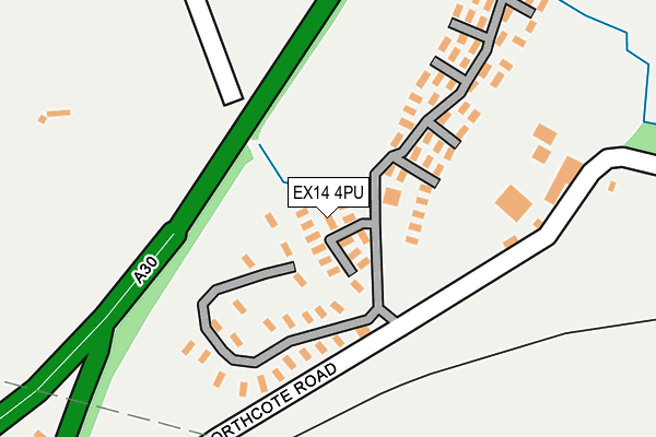 EX14 4PU map - OS OpenMap – Local (Ordnance Survey)