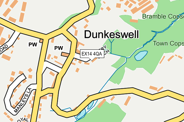 EX14 4QA map - OS OpenMap – Local (Ordnance Survey)