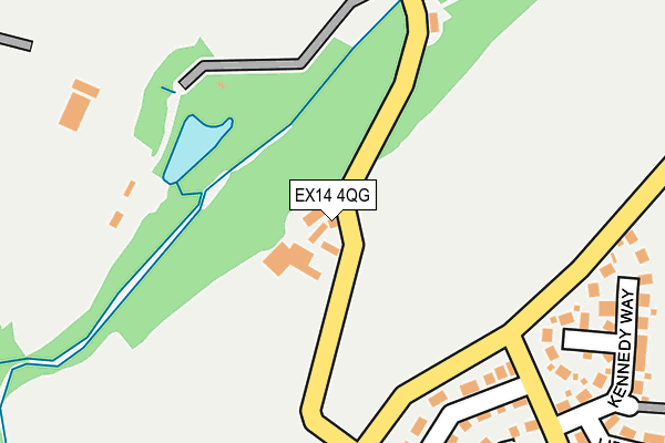 EX14 4QG map - OS OpenMap – Local (Ordnance Survey)