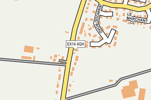 EX14 4QH map - OS OpenMap – Local (Ordnance Survey)