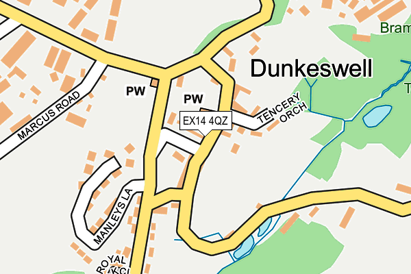 EX14 4QZ map - OS OpenMap – Local (Ordnance Survey)