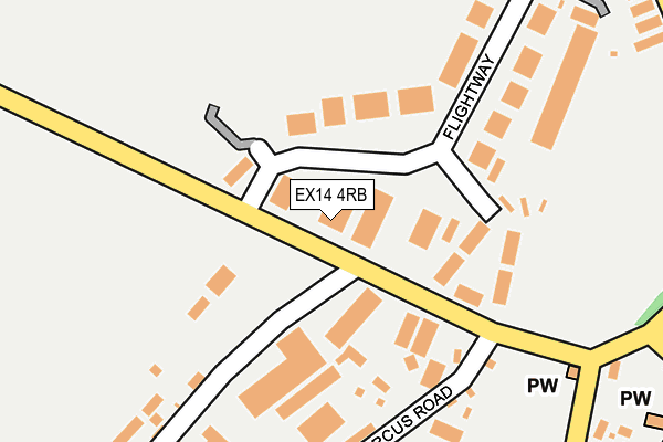 EX14 4RB map - OS OpenMap – Local (Ordnance Survey)