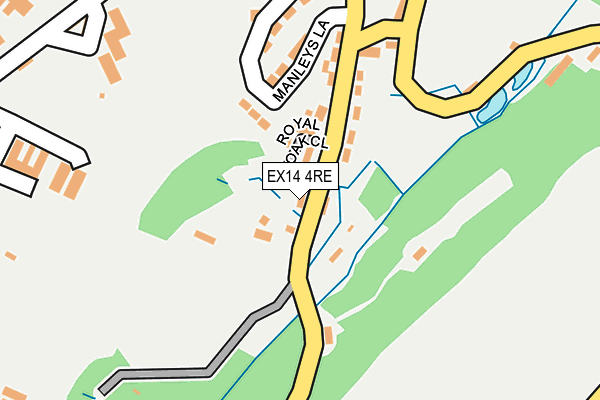 EX14 4RE map - OS OpenMap – Local (Ordnance Survey)