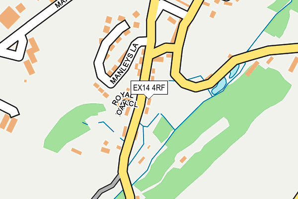 EX14 4RF map - OS OpenMap – Local (Ordnance Survey)