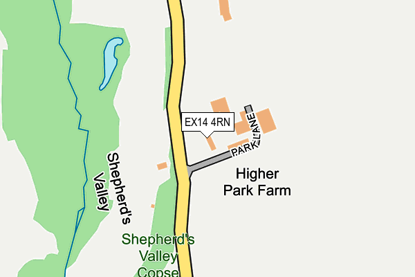 EX14 4RN map - OS OpenMap – Local (Ordnance Survey)