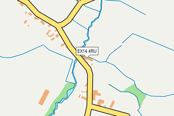 EX14 4RU map - OS OpenMap – Local (Ordnance Survey)