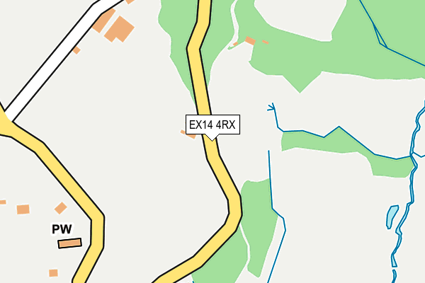 EX14 4RX map - OS OpenMap – Local (Ordnance Survey)