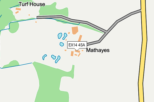 EX14 4SA map - OS OpenMap – Local (Ordnance Survey)