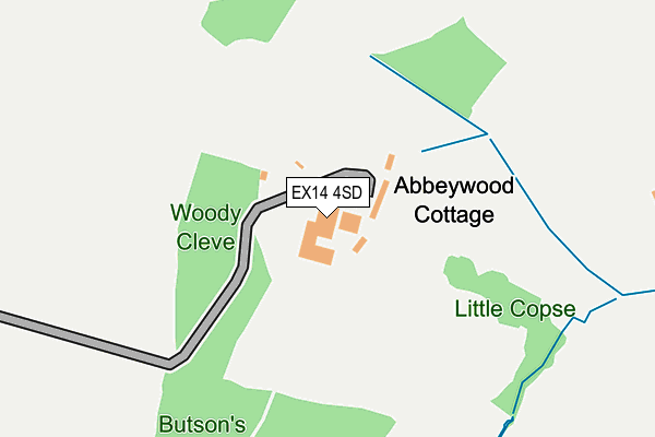 EX14 4SD map - OS OpenMap – Local (Ordnance Survey)