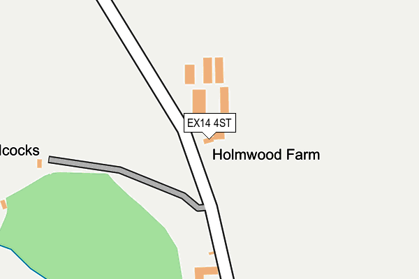 EX14 4ST map - OS OpenMap – Local (Ordnance Survey)