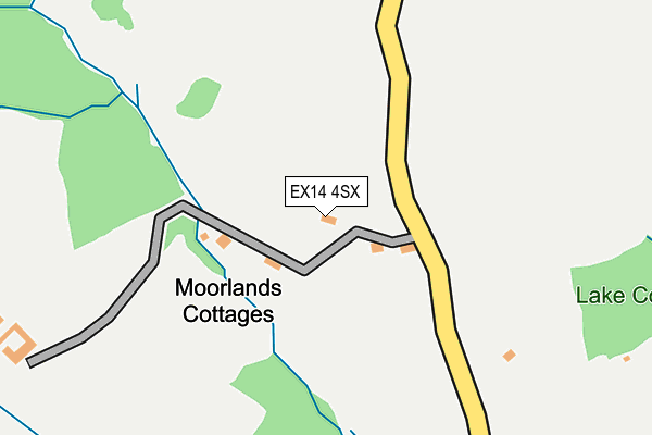 EX14 4SX map - OS OpenMap – Local (Ordnance Survey)