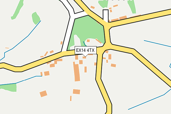 EX14 4TX map - OS OpenMap – Local (Ordnance Survey)