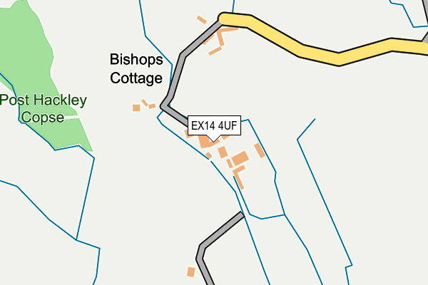 EX14 4UF map - OS OpenMap – Local (Ordnance Survey)