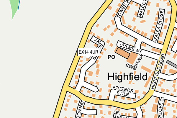 EX14 4UR map - OS OpenMap – Local (Ordnance Survey)